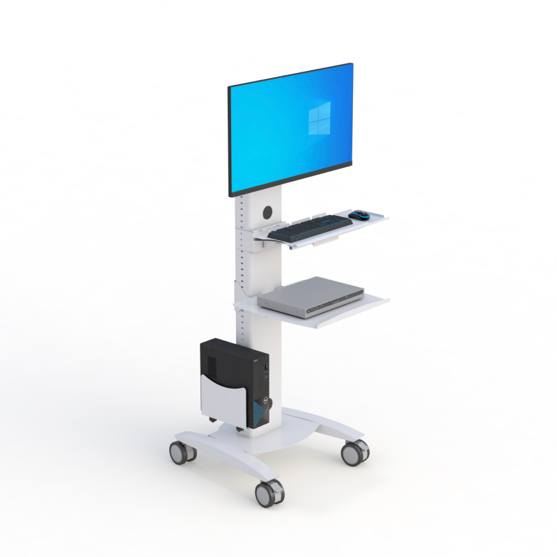 Computer and Printer Stand Rolling Cart on Wheels