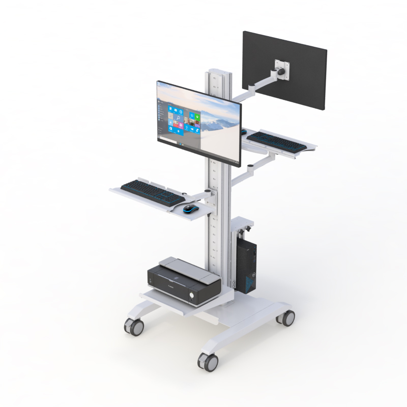Ergonomic Rolling Computer Stand