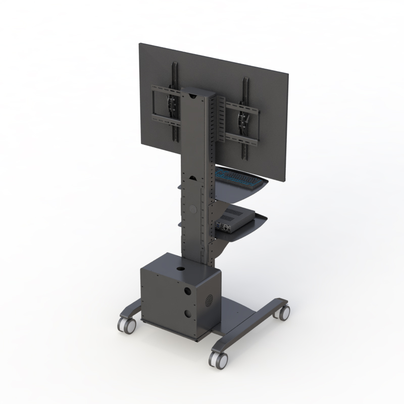 Computer Monitor Display Cart on Wheels