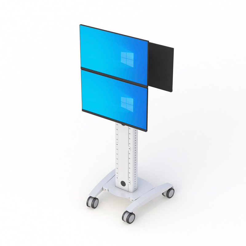 Mobile Computer Workstation Cart with Ergonomic Design
