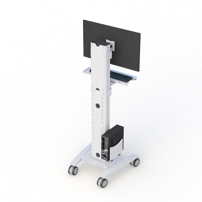 Ergonomic Computer Kiosk Station for Medical & Control Use