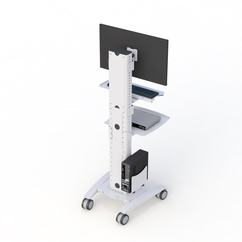 Computer and Printer Stand Rolling Cart on Wheels