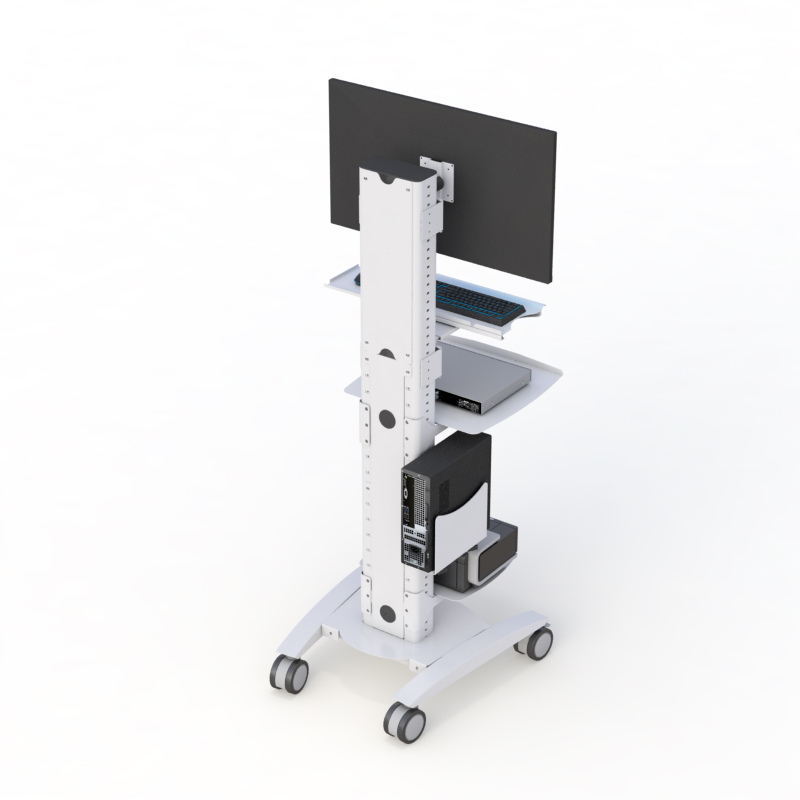 Rolling Dual Monitor Floor Stand