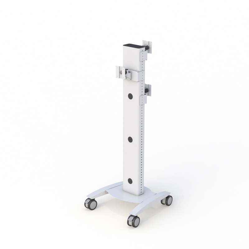 Mobile Computer Workstation Cart with Ergonomic Design