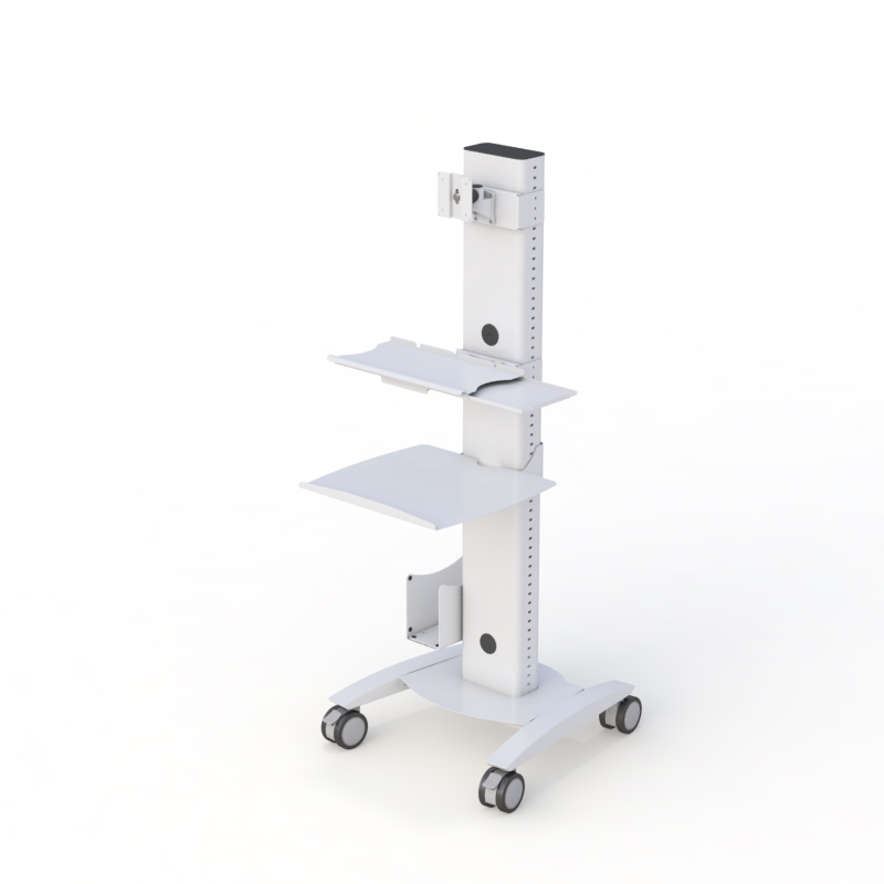 Computer and Printer Stand Rolling Cart on Wheels