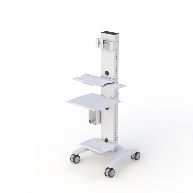 Rolling Dual Monitor Floor Stand