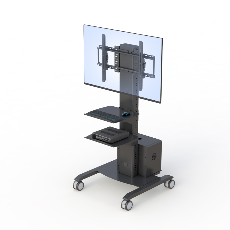Computer Monitor Display Cart on Wheels