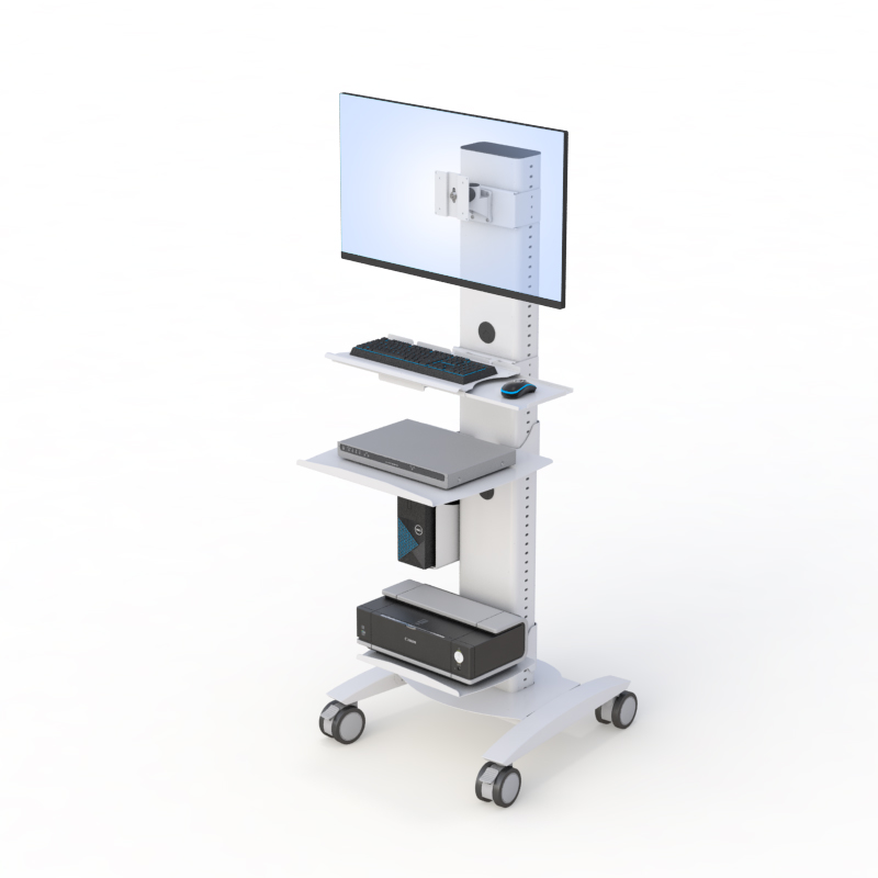 Rolling Dual Monitor Floor Stand