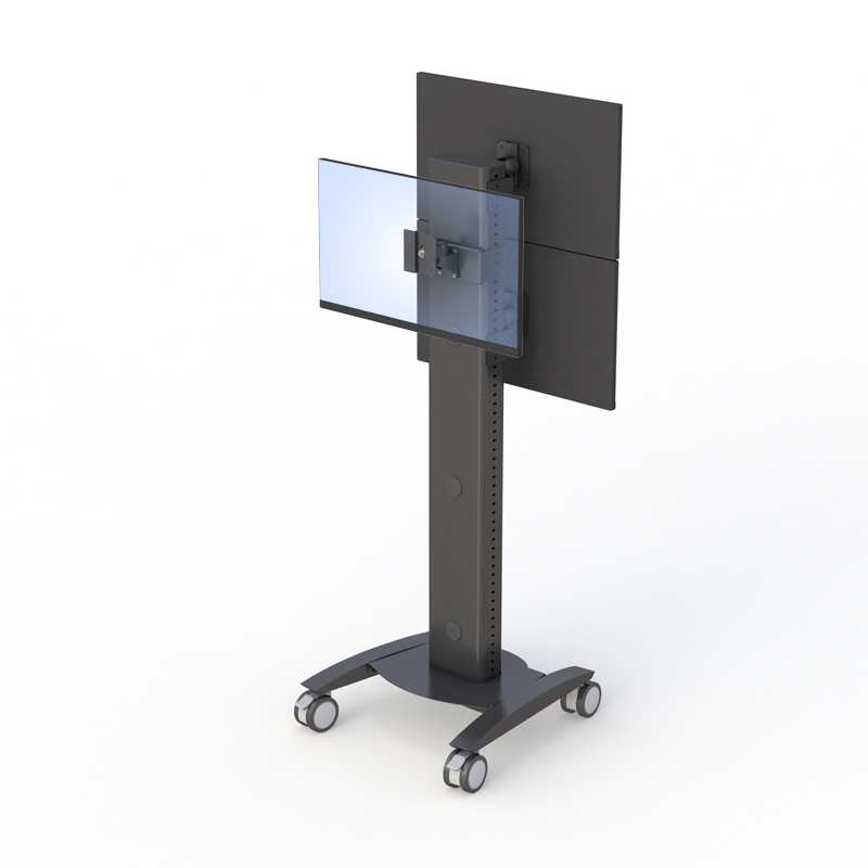 Mobile Computer Workstation Cart with Ergonomic Design