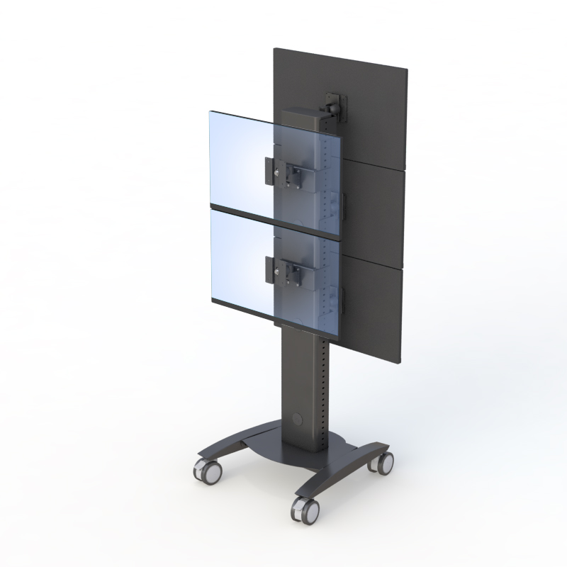 Industrial Computer Monitor Display Cart