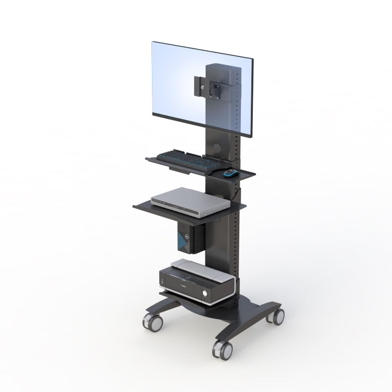 Rolling Dual Monitor Floor Stand