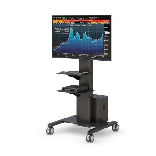 Computer Monitor Display Cart on Wheels