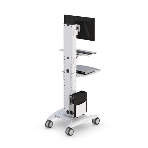 Computer and Printer Stand Rolling Cart on Wheels