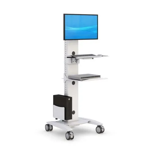 Computer and Printer Stand Rolling Cart on Wheels