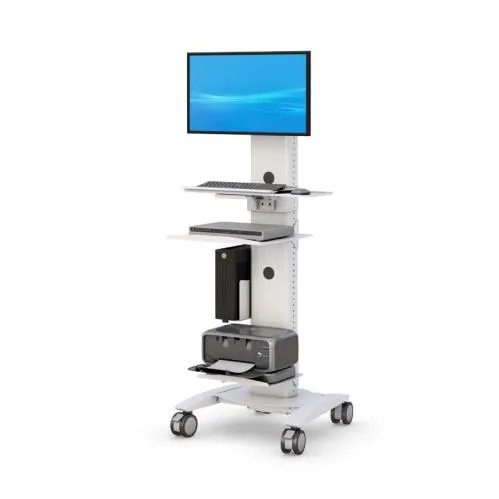 Rolling Dual Monitor Floor Stand