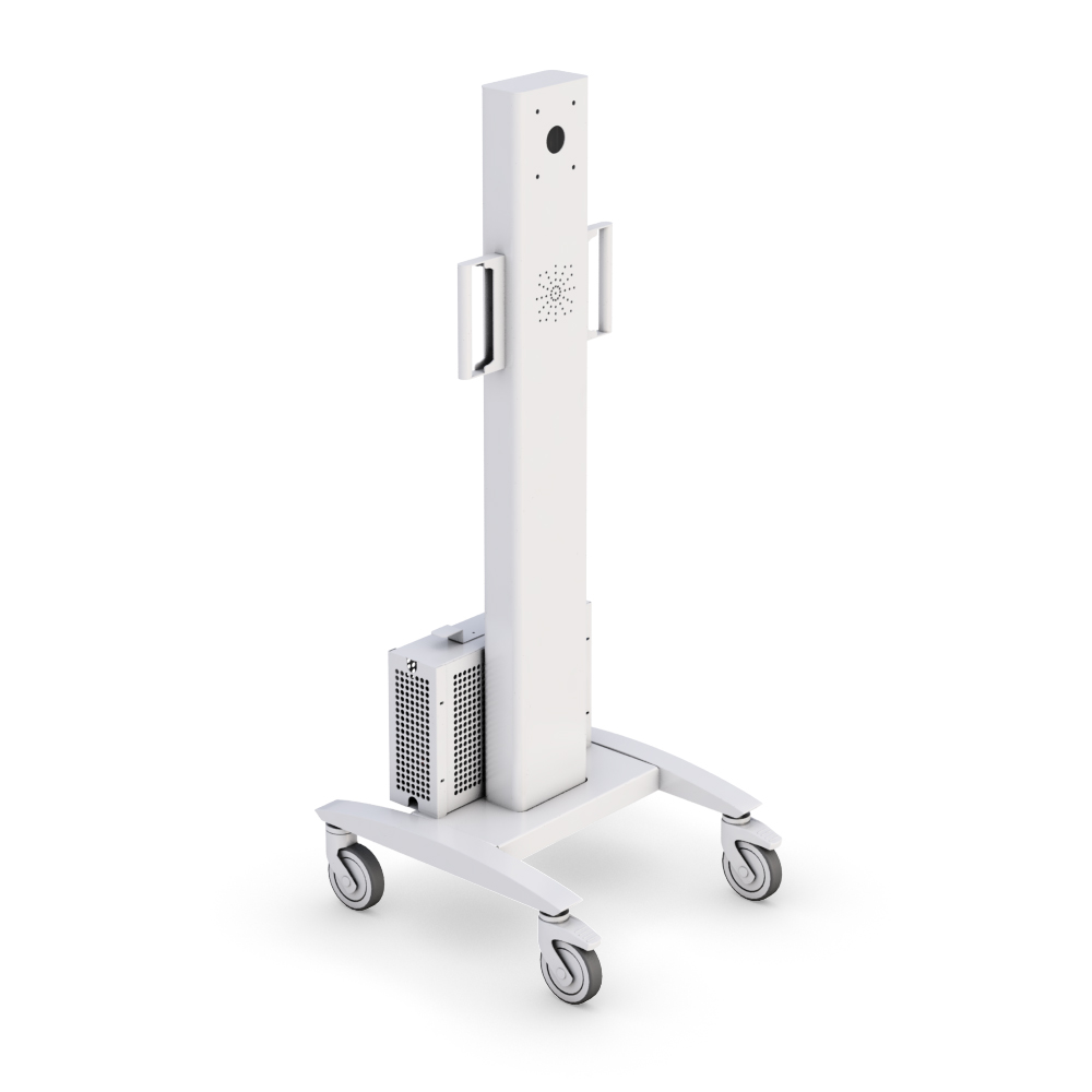 Mobile security cart with speaker and camera