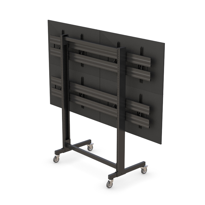Multi-monitor Display Floor Stand (2×2) Four Large Screens