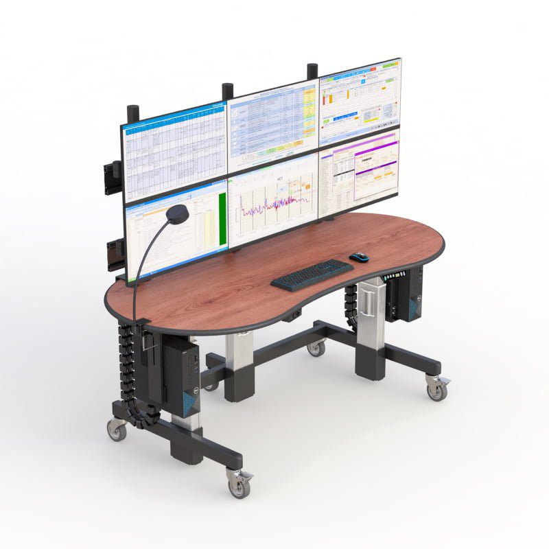 Mobile Adjustable Standing Desk for Flexible Workspaces