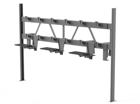 Multi-Computer Workstation Stand for Efficient Multi-Device Management