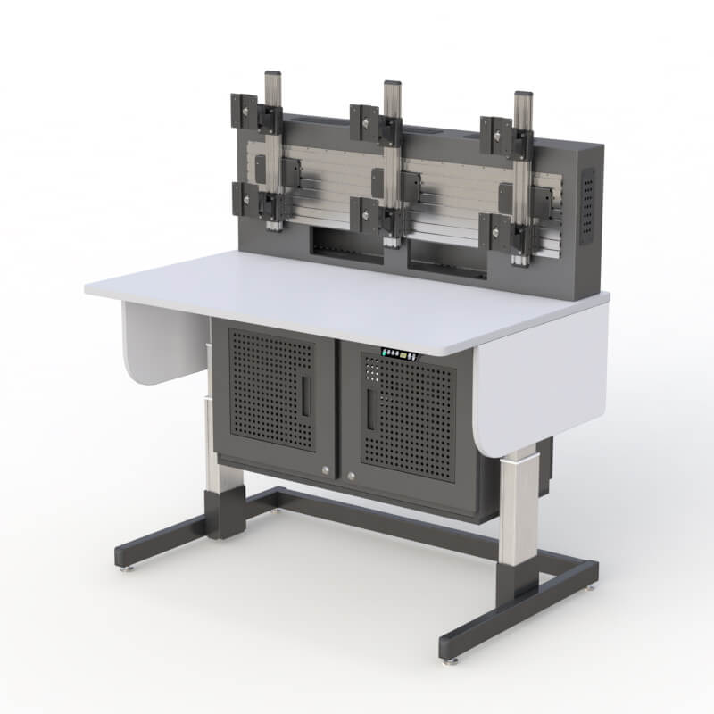 Ergonomic Control Room Console for 24/7 Operator Comfort