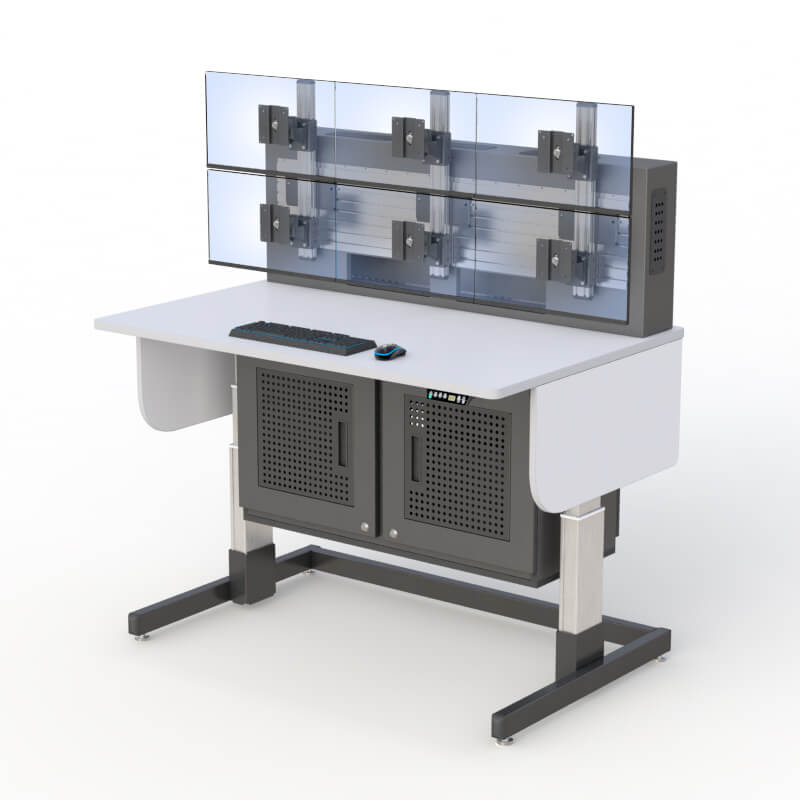 Ergonomic Control Room Console for 24/7 Operator Comfort