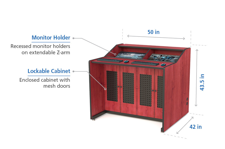 Single-Position Command Center Console Workstation - Control And Command
