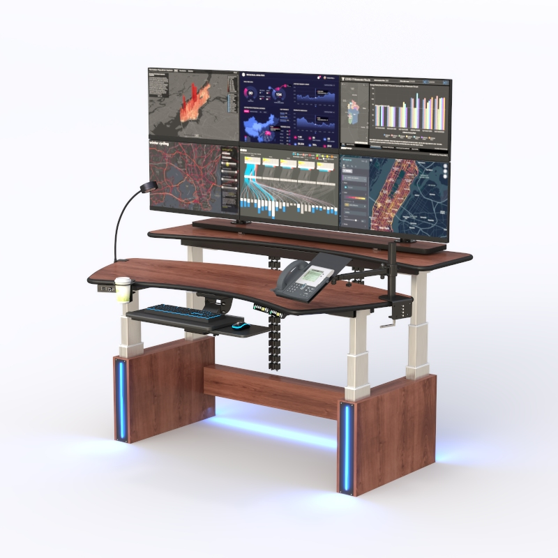 Advanced Multi-Monitor Control Room Console Workstation