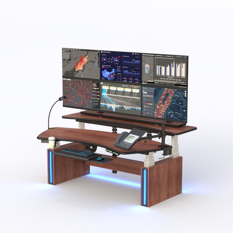 Advanced Multi-Monitor Control Room Console Workstation