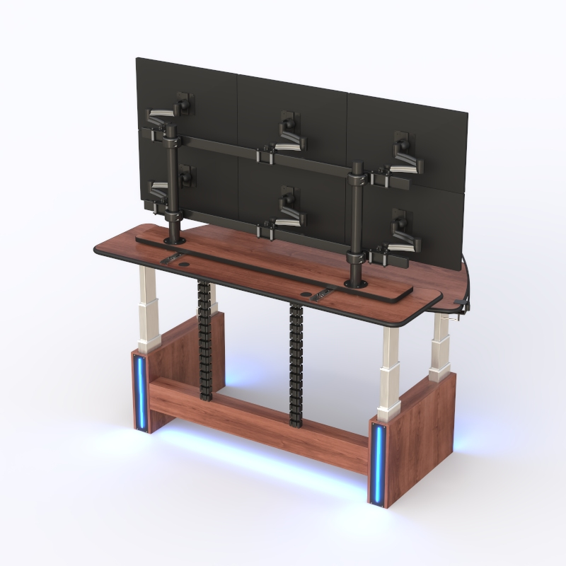 Advanced Multi-Monitor Control Room Console Workstation