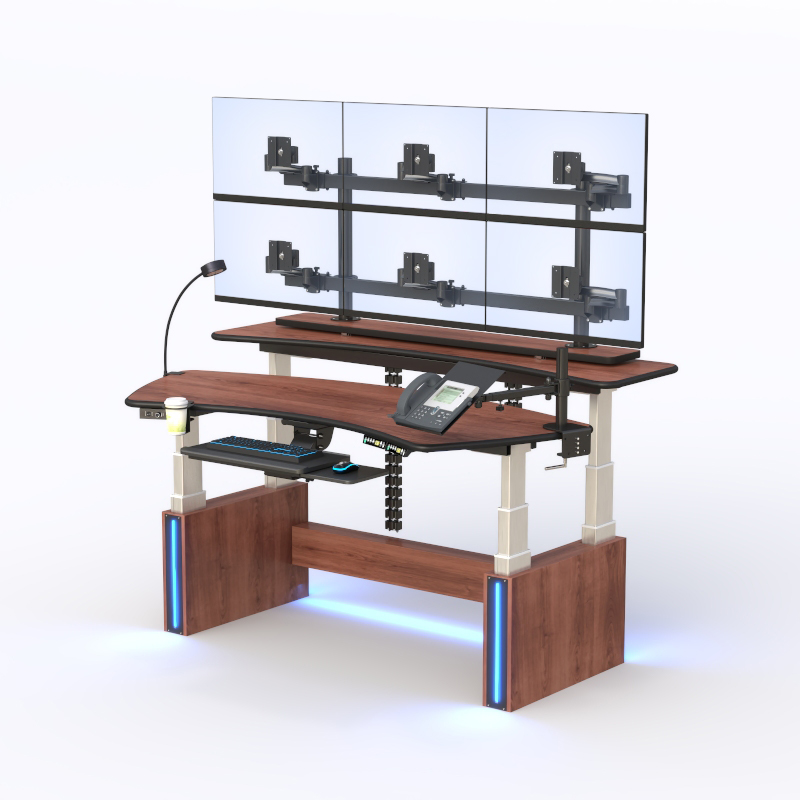Advanced Multi-Monitor Control Room Console Workstation