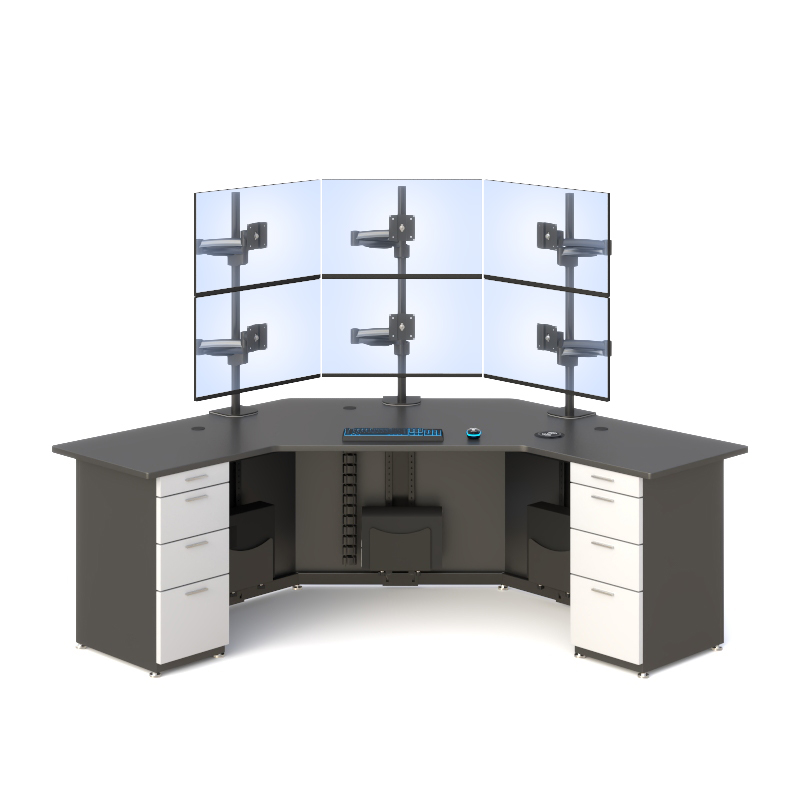 CCTV Command Center Corner Desk Base