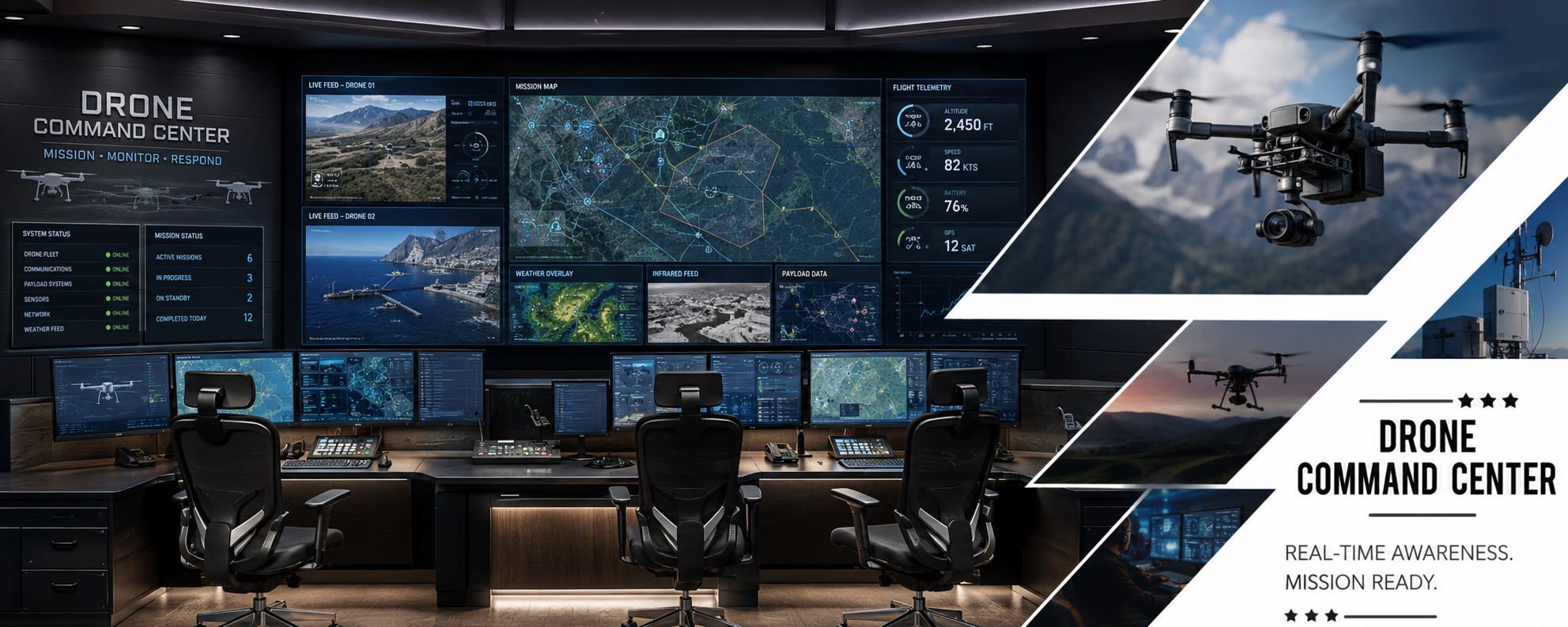 Drone Command Center Consoles